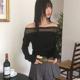 Ssotin Chiffon Shirring Drape T-shirt