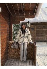 Style Hooded Wool Suede Coat