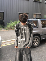 Jean Pigment Lettering Long Sleeve