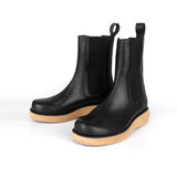 DAVID STONE HIGH-SOLE CHELSEA BOOTS (CAMEL)