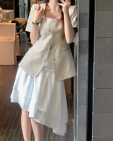 Prmiten unbalanced skirt