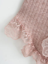 Brina Lace Ruffle Button Top