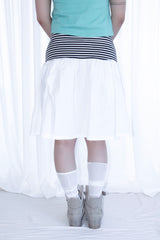 STRIPE COLORED FLARE SKIRT