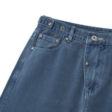 ラッチテーパードツイルパンツ / Washed blue