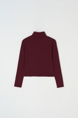 Log turtle neck top_wine