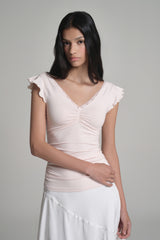 Ballerina Lace Layered Top, Pink