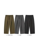 Planned Banding One-Tuck String Slacks