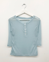 Ets Sheer Henley Neck Sleeveless T-shirt (4color)