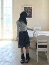 Misty Sheer Dot See-through Mini Skirt