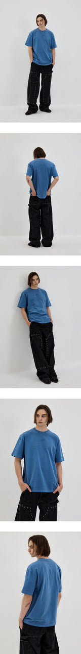 エッセンシャルピグメントTシャツ BLUE