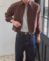 Roozen Check Pocket Long Sleeve Shirt