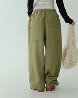 Zipper Pocket String Jogger & Wide Pants
