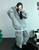 シープ/  ストリング 🐑カーゴヒップパラシュートバルーンロングパンツ🤍🩶🖤3カラー