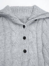  HIGHNECK BUTTON KNIT