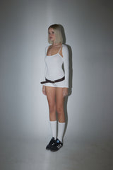 BODYSUIT + BOLERO CARDIGAN SET WHITE