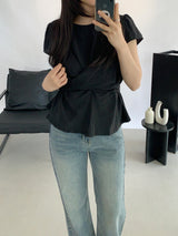 Amélie Shirred Wrap Blouse