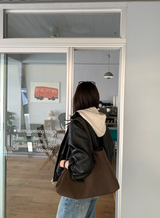 Vine Pocket Leather Blouson / 3 colors