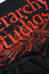 Hierarchy Studios - Flowers Wide Spider Lily Oversized T-shirt Black