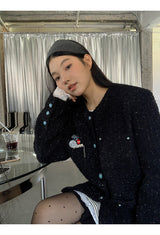 Lace Detail Stripe Long Sleeve Knitwear