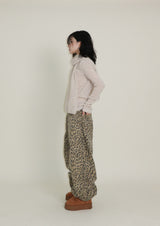 (Leopard Item) Kiya leopard printed balloon-fit wide pants