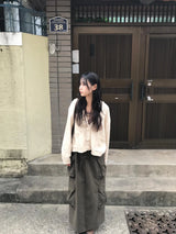 da flower knit cardigan