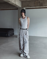 [MADE] Lan circle ribbed sleeveless