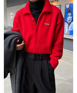 [Unisex] ウールヘアウォーマーニットカーディガン(4color)