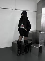 アメリカン フラッグ オーバーフィット フード(unisex / fleece-lined)