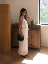 Masion tie maxi skirt