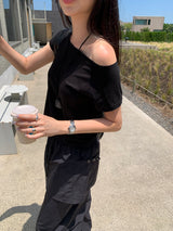 [MADE] Cunpose Unbalanced Off-Shoulder T-shirt