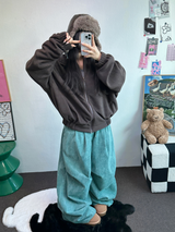 パラシュートバルーンピグメントコーデュロイパンツ🤎🩶💚🩵5カラー