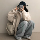 Shortlee boxy fleece zip-up jumper