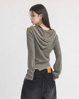 (W's) Side Slit Ribbed Hoodie