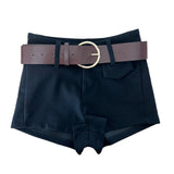Sculpt Two-Button Spandex Shorts & Belt SET (3 Colors)