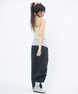 STRIPE LAYERED HALTER TOP - GREEN
