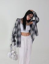 5 color button crop sleeveless