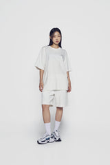 24FW アップサイドダウンベーシックロゴショートスリーブTシャツ クリーム
