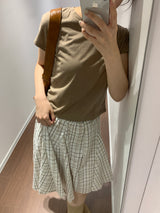 Rambo check midi skirt (2color)