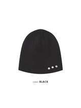 3 Cubic studded ribbed beanie (for men and women)