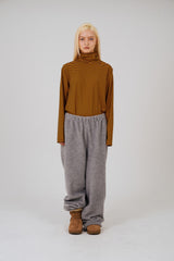 COLOR POP TURTLENECK T-SHIRTS - MUSTARD