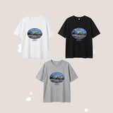 Mountain Printed Loose Fit Short Sleeve T-shirt (3 colors)