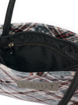 check mini velvet cross bag [charcoal]