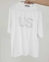 " US " オーバーサイズTシャツ ( ホワイト ) UNISEX