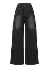 GAON WIDE CARGO DENIM BENDING PANTS (2COLOR)