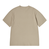 25SS エンボロゴワッフルショートスリーブTシャツ ライトブラウン