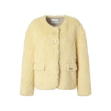 Why Berry 23AW "Butter Hymn" ミルクイエローファーコート