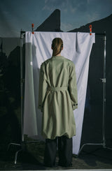 BALLOON TRENCH COAT -BEIGE