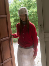 Clover Broach Beanie - L/Grey