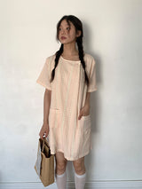 SOFT FLOWER BUTTON DRESS (2C)