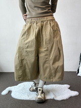 Charles Rivet Cotton Curved Balloon Bermuda Shorts 4color
